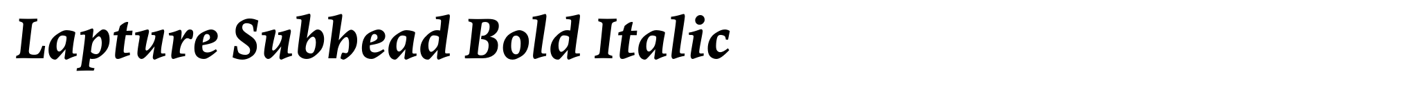 Lapture Subhead Bold Italic image
